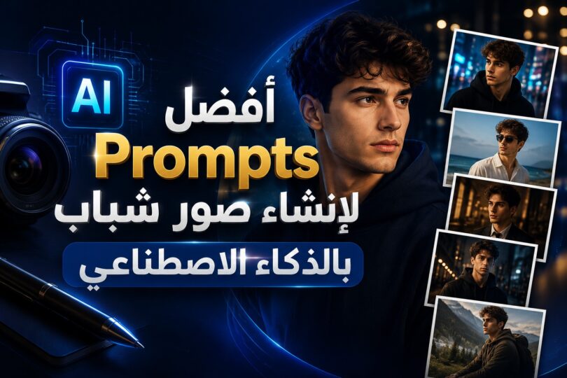 صور شباب تم إنشاؤها باستخدام الذكاء الاصطناعي عبر prompts احترافية