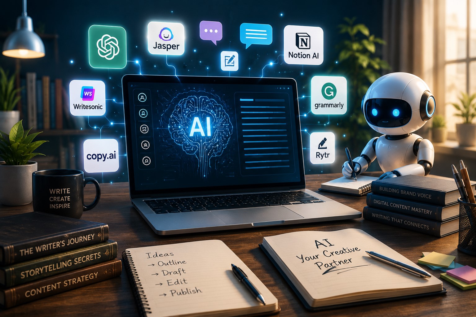 أفضل أدوات الذكاء الاصطناعي للكتابة وصناعة المحتوى في 2026