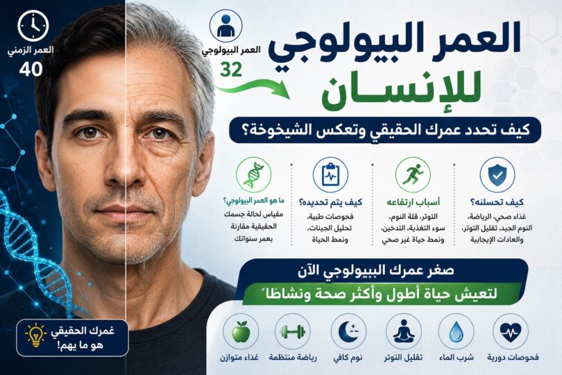 العمر البيولوجي للإنسان وكيفية تحديد العمر الحقيقي للجسم