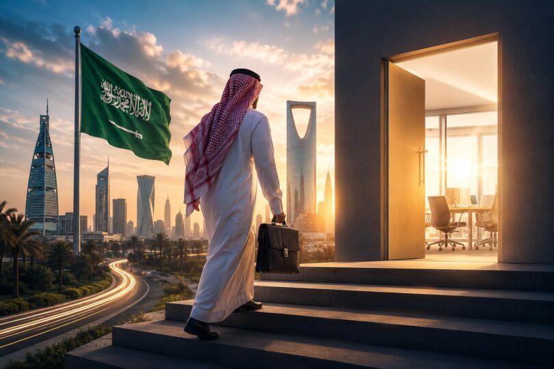 شاب يبحث عن وظيفة في السعودية لتحقيق النجاح المهني في 2026